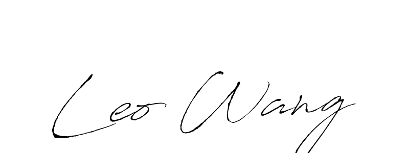 Design your own signature with our free online signature maker. With this signature software, you can create a handwritten (Antro_Vectra) signature for name Leo Wang. Leo Wang signature style 6 images and pictures png