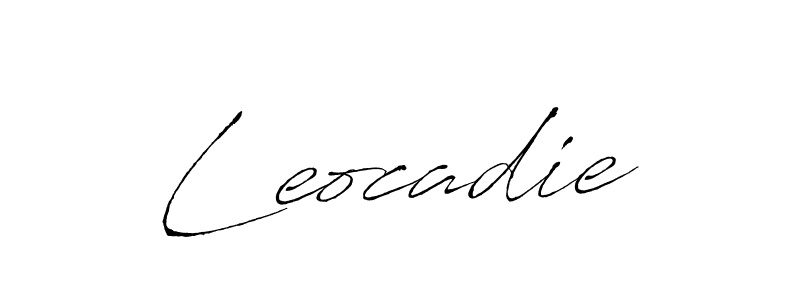 How to make Leocadie signature? Antro_Vectra is a professional autograph style. Create handwritten signature for Leocadie name. Leocadie signature style 6 images and pictures png