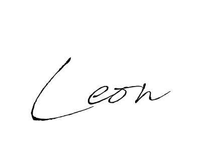 Design your own signature with our free online signature maker. With this signature software, you can create a handwritten (Antro_Vectra) signature for name Leon. Leon signature style 6 images and pictures png