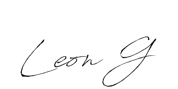 Design your own signature with our free online signature maker. With this signature software, you can create a handwritten (Antro_Vectra) signature for name Leon G. Leon G signature style 6 images and pictures png