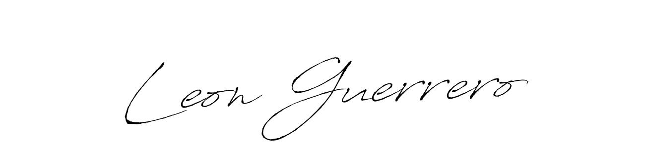 Antro_Vectra is a professional signature style that is perfect for those who want to add a touch of class to their signature. It is also a great choice for those who want to make their signature more unique. Get Leon Guerrero name to fancy signature for free. Leon Guerrero signature style 6 images and pictures png