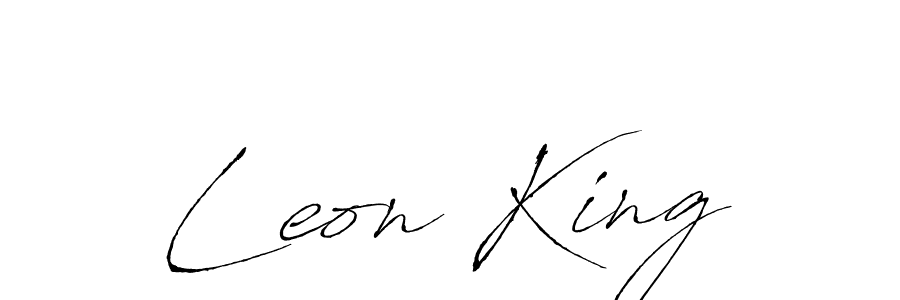 How to make Leon King name signature. Use Antro_Vectra style for creating short signs online. This is the latest handwritten sign. Leon King signature style 6 images and pictures png