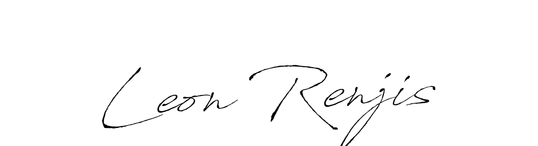 Make a beautiful signature design for name Leon Renjis. With this signature (Antro_Vectra) style, you can create a handwritten signature for free. Leon Renjis signature style 6 images and pictures png