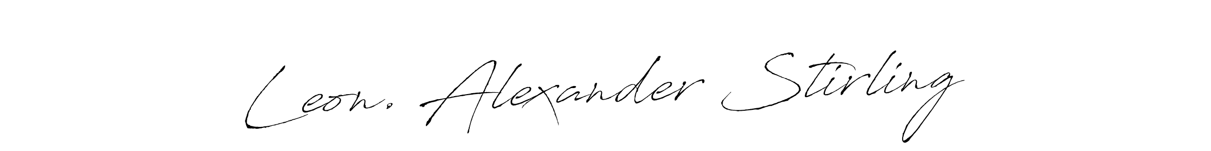 Create a beautiful signature design for name Leon. Alexander Stirling. With this signature (Antro_Vectra) fonts, you can make a handwritten signature for free. Leon. Alexander Stirling signature style 6 images and pictures png