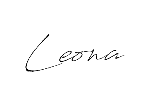 Use a signature maker to create a handwritten signature online. With this signature software, you can design (Antro_Vectra) your own signature for name Leona. Leona signature style 6 images and pictures png