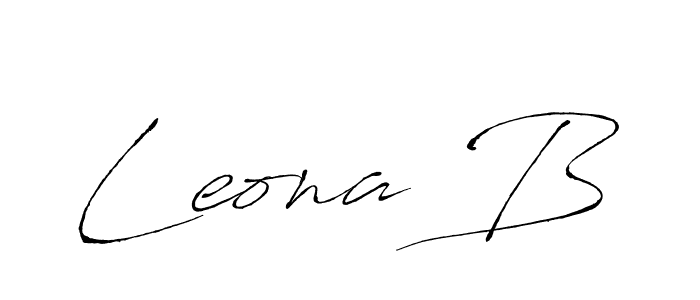 How to make Leona B name signature. Use Antro_Vectra style for creating short signs online. This is the latest handwritten sign. Leona B signature style 6 images and pictures png