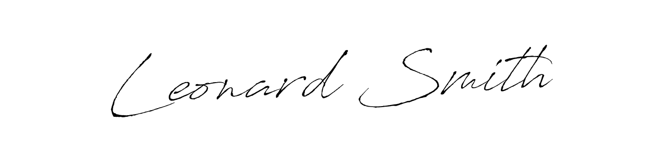 Design your own signature with our free online signature maker. With this signature software, you can create a handwritten (Antro_Vectra) signature for name Leonard Smith. Leonard Smith signature style 6 images and pictures png