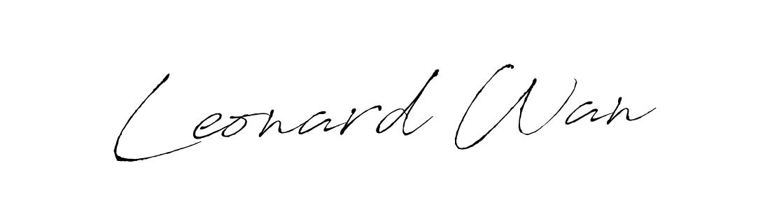 You should practise on your own different ways (Antro_Vectra) to write your name (Leonard Wan) in signature. don't let someone else do it for you. Leonard Wan signature style 6 images and pictures png