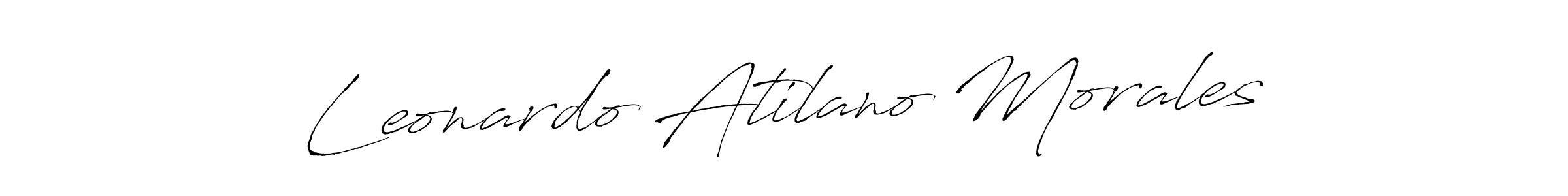 Design your own signature with our free online signature maker. With this signature software, you can create a handwritten (Antro_Vectra) signature for name Leonardo Atilano Morales. Leonardo Atilano Morales signature style 6 images and pictures png