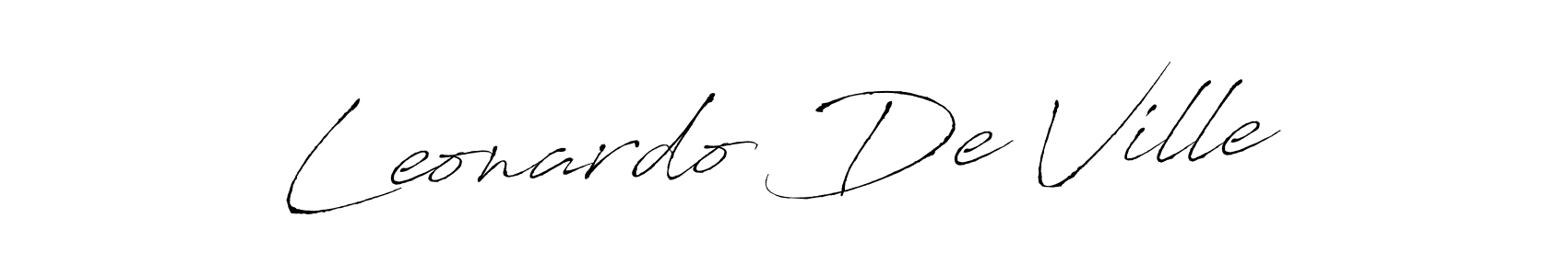 You should practise on your own different ways (Antro_Vectra) to write your name (Leonardo De Ville) in signature. don't let someone else do it for you. Leonardo De Ville signature style 6 images and pictures png