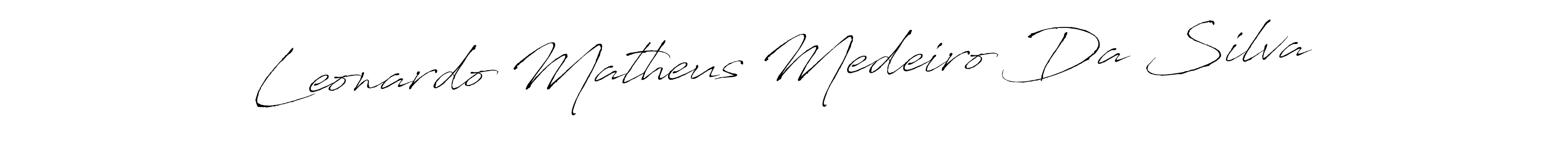 Create a beautiful signature design for name Leonardo Matheus Medeiro Da Silva. With this signature (Antro_Vectra) fonts, you can make a handwritten signature for free. Leonardo Matheus Medeiro Da Silva signature style 6 images and pictures png