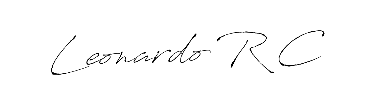 Design your own signature with our free online signature maker. With this signature software, you can create a handwritten (Antro_Vectra) signature for name Leonardo R C. Leonardo R C signature style 6 images and pictures png