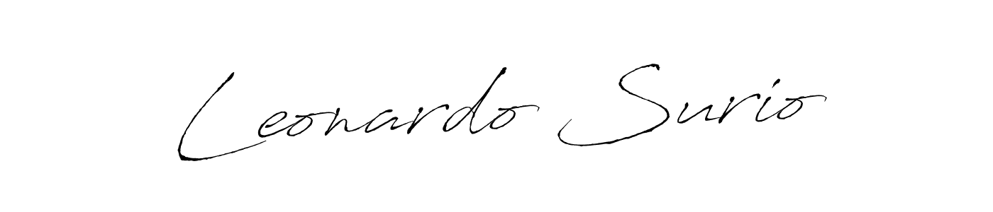 if you are searching for the best signature style for your name Leonardo Surio. so please give up your signature search. here we have designed multiple signature styles  using Antro_Vectra. Leonardo Surio signature style 6 images and pictures png