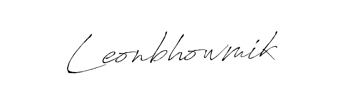 Design your own signature with our free online signature maker. With this signature software, you can create a handwritten (Antro_Vectra) signature for name Leonbhowmik. Leonbhowmik signature style 6 images and pictures png