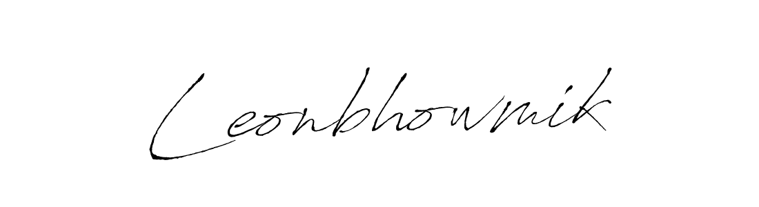 Design your own signature with our free online signature maker. With this signature software, you can create a handwritten (Antro_Vectra) signature for name Leonbhowmik. Leonbhowmik signature style 6 images and pictures png