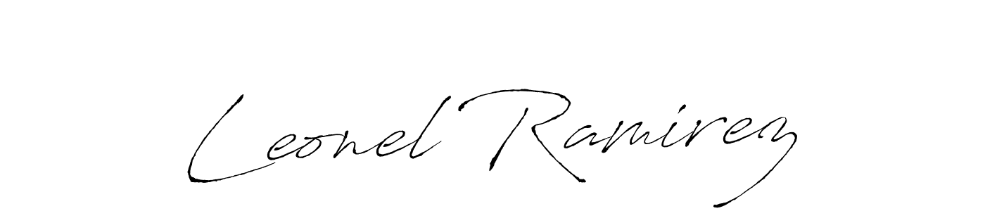 How to make Leonel Ramirez name signature. Use Antro_Vectra style for creating short signs online. This is the latest handwritten sign. Leonel Ramirez signature style 6 images and pictures png