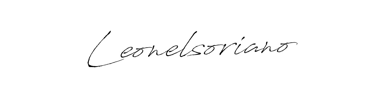 Make a beautiful signature design for name Leonelsoriano. With this signature (Antro_Vectra) style, you can create a handwritten signature for free. Leonelsoriano signature style 6 images and pictures png