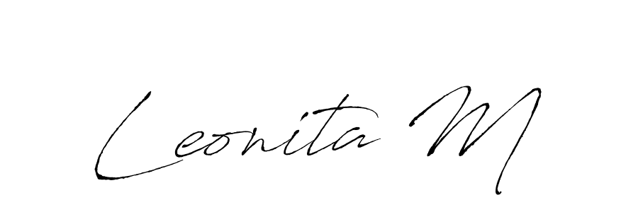 You can use this online signature creator to create a handwritten signature for the name Leonita M. This is the best online autograph maker. Leonita M signature style 6 images and pictures png