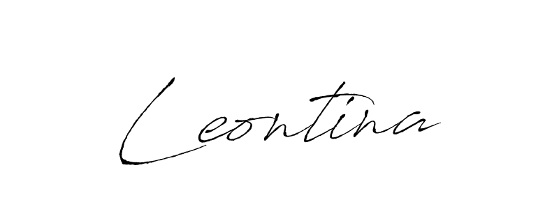 Make a beautiful signature design for name Leontina. With this signature (Antro_Vectra) style, you can create a handwritten signature for free. Leontina signature style 6 images and pictures png