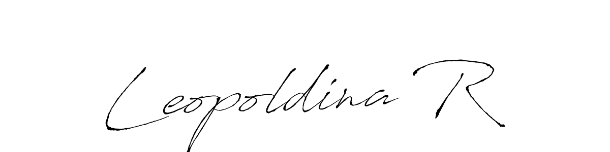 Create a beautiful signature design for name Leopoldina R. With this signature (Antro_Vectra) fonts, you can make a handwritten signature for free. Leopoldina R signature style 6 images and pictures png