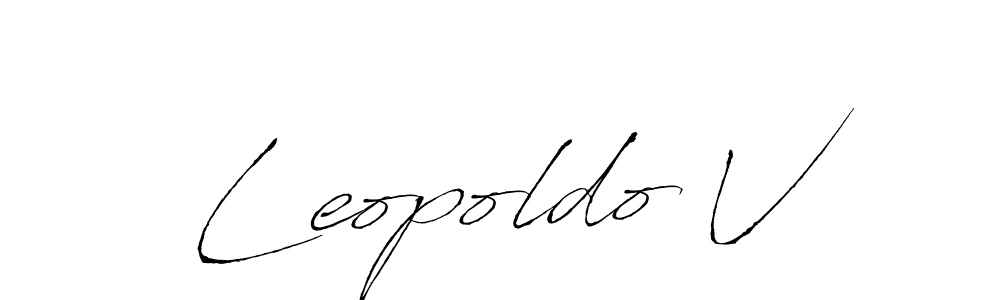 Make a beautiful signature design for name Leopoldo V. With this signature (Antro_Vectra) style, you can create a handwritten signature for free. Leopoldo V signature style 6 images and pictures png