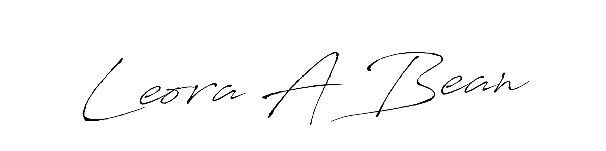 if you are searching for the best signature style for your name Leora A Bean. so please give up your signature search. here we have designed multiple signature styles  using Antro_Vectra. Leora A Bean signature style 6 images and pictures png