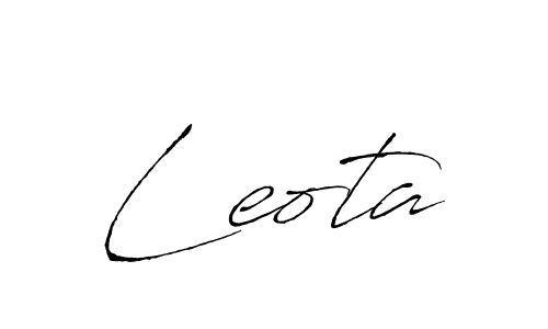 Leota stylish signature style. Best Handwritten Sign (Antro_Vectra) for my name. Handwritten Signature Collection Ideas for my name Leota. Leota signature style 6 images and pictures png