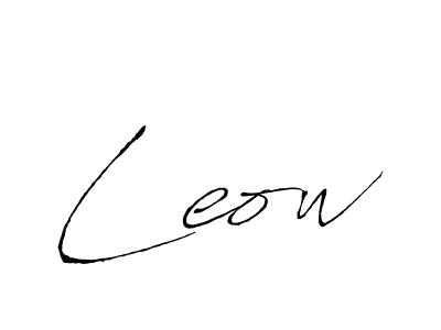 Make a beautiful signature design for name Leow. With this signature (Antro_Vectra) style, you can create a handwritten signature for free. Leow signature style 6 images and pictures png