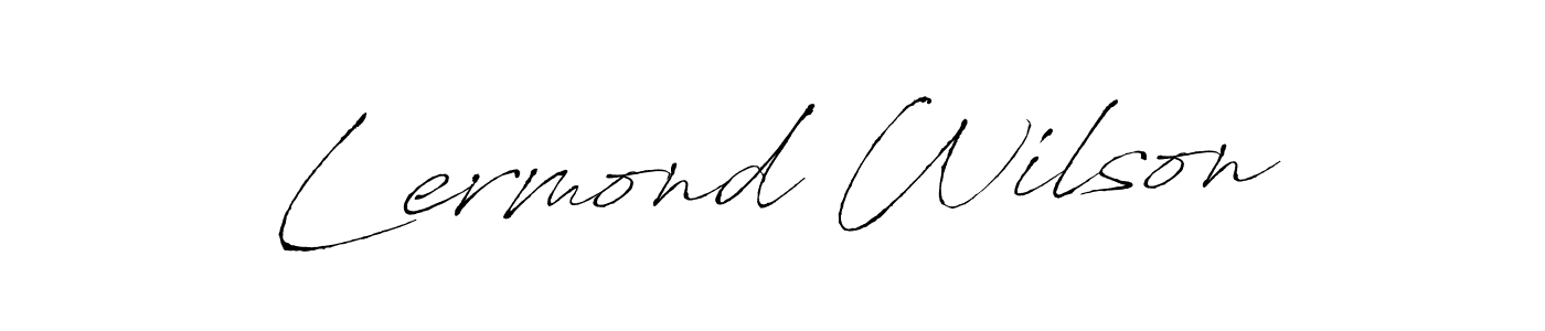 How to make Lermond Wilson name signature. Use Antro_Vectra style for creating short signs online. This is the latest handwritten sign. Lermond Wilson signature style 6 images and pictures png