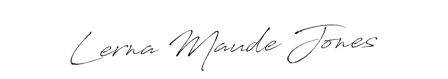 You should practise on your own different ways (Antro_Vectra) to write your name (Lerna Maude Jones) in signature. don't let someone else do it for you. Lerna Maude Jones signature style 6 images and pictures png
