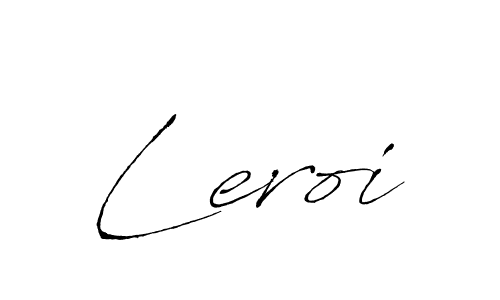Antro_Vectra is a professional signature style that is perfect for those who want to add a touch of class to their signature. It is also a great choice for those who want to make their signature more unique. Get Leroi name to fancy signature for free. Leroi signature style 6 images and pictures png