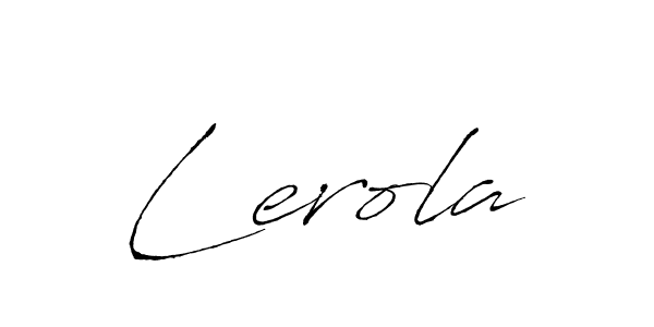 How to make Lerola name signature. Use Antro_Vectra style for creating short signs online. This is the latest handwritten sign. Lerola signature style 6 images and pictures png