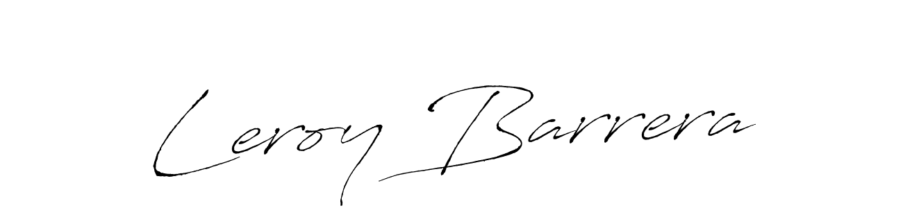 How to make Leroy Barrera name signature. Use Antro_Vectra style for creating short signs online. This is the latest handwritten sign. Leroy Barrera signature style 6 images and pictures png