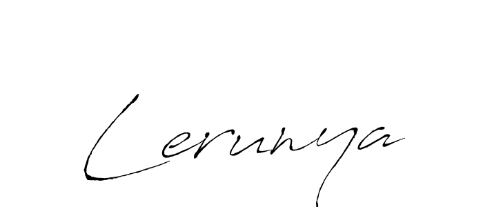 You should practise on your own different ways (Antro_Vectra) to write your name (Lerunya) in signature. don't let someone else do it for you. Lerunya signature style 6 images and pictures png