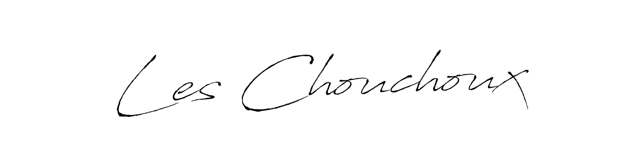 How to make Les Chouchoux signature? Antro_Vectra is a professional autograph style. Create handwritten signature for Les Chouchoux name. Les Chouchoux signature style 6 images and pictures png
