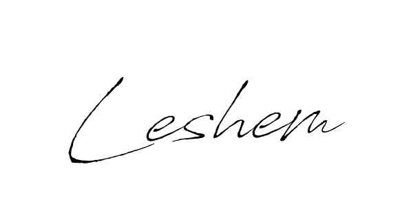 How to make Leshem name signature. Use Antro_Vectra style for creating short signs online. This is the latest handwritten sign. Leshem signature style 6 images and pictures png