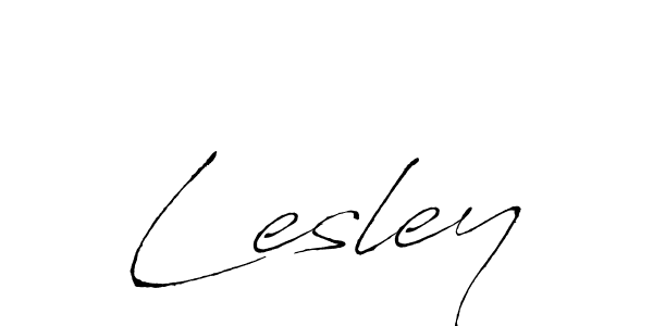 Design your own signature with our free online signature maker. With this signature software, you can create a handwritten (Antro_Vectra) signature for name Lesley. Lesley signature style 6 images and pictures png