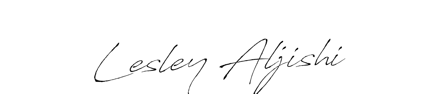 Make a beautiful signature design for name Lesley Aljishi. With this signature (Antro_Vectra) style, you can create a handwritten signature for free. Lesley Aljishi signature style 6 images and pictures png