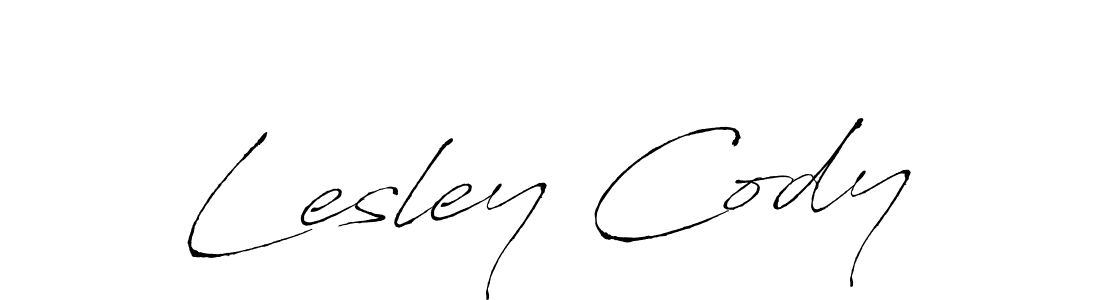 Design your own signature with our free online signature maker. With this signature software, you can create a handwritten (Antro_Vectra) signature for name Lesley Cody. Lesley Cody signature style 6 images and pictures png
