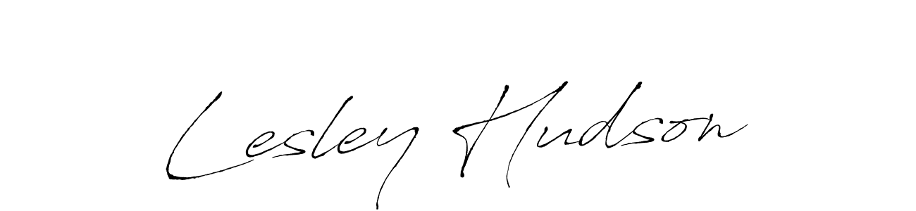 You should practise on your own different ways (Antro_Vectra) to write your name (Lesley Hudson) in signature. don't let someone else do it for you. Lesley Hudson signature style 6 images and pictures png