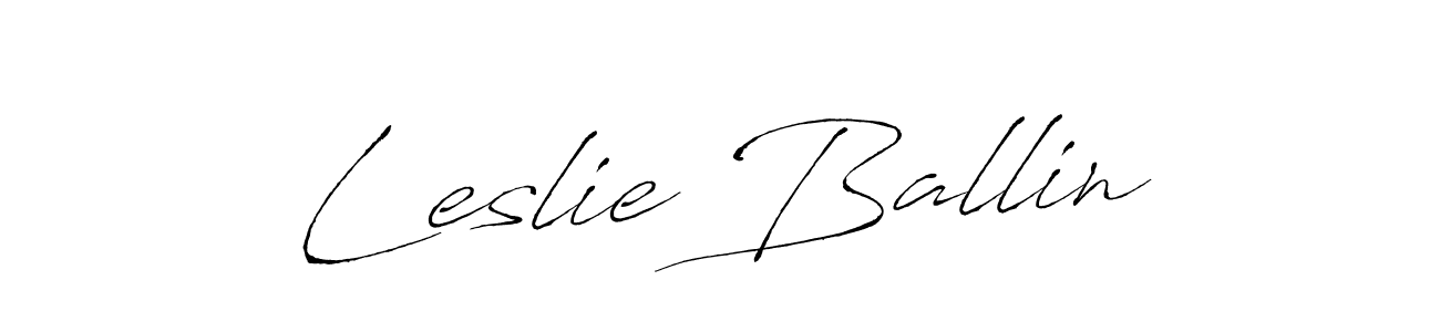 Make a beautiful signature design for name Leslie Ballin. With this signature (Antro_Vectra) style, you can create a handwritten signature for free. Leslie Ballin signature style 6 images and pictures png