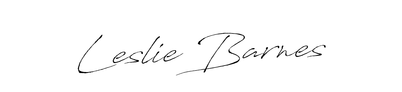 Make a beautiful signature design for name Leslie Barnes. With this signature (Antro_Vectra) style, you can create a handwritten signature for free. Leslie Barnes signature style 6 images and pictures png