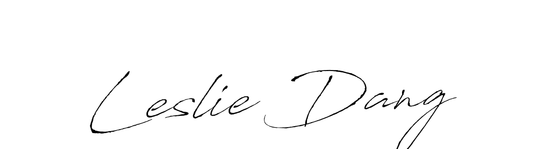 Design your own signature with our free online signature maker. With this signature software, you can create a handwritten (Antro_Vectra) signature for name Leslie Dang. Leslie Dang signature style 6 images and pictures png