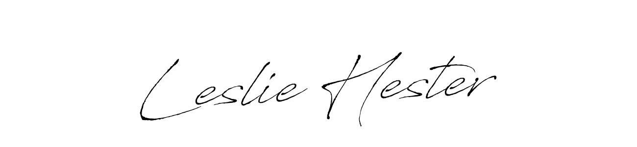 Leslie Hester stylish signature style. Best Handwritten Sign (Antro_Vectra) for my name. Handwritten Signature Collection Ideas for my name Leslie Hester. Leslie Hester signature style 6 images and pictures png