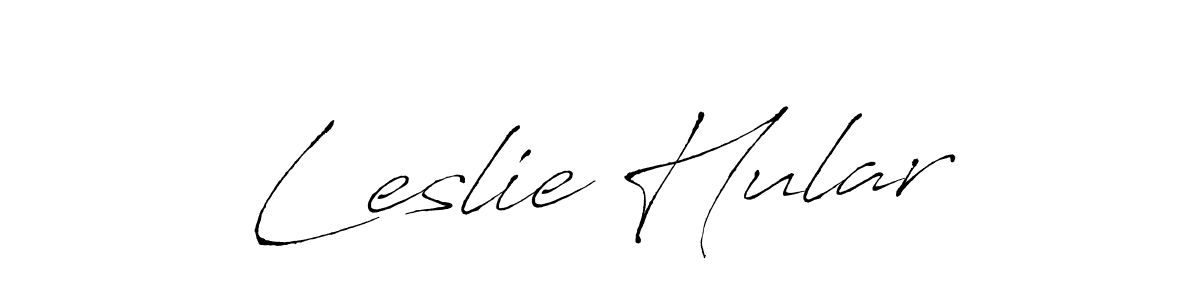 Leslie Hular stylish signature style. Best Handwritten Sign (Antro_Vectra) for my name. Handwritten Signature Collection Ideas for my name Leslie Hular. Leslie Hular signature style 6 images and pictures png