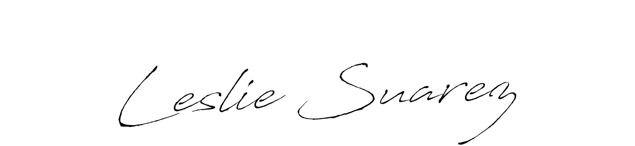 You should practise on your own different ways (Antro_Vectra) to write your name (Leslie Suarez) in signature. don't let someone else do it for you. Leslie Suarez signature style 6 images and pictures png