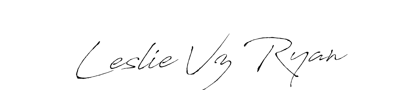 Create a beautiful signature design for name Leslie Vz Ryan. With this signature (Antro_Vectra) fonts, you can make a handwritten signature for free. Leslie Vz Ryan signature style 6 images and pictures png