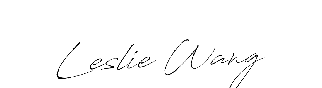 Leslie Wang stylish signature style. Best Handwritten Sign (Antro_Vectra) for my name. Handwritten Signature Collection Ideas for my name Leslie Wang. Leslie Wang signature style 6 images and pictures png