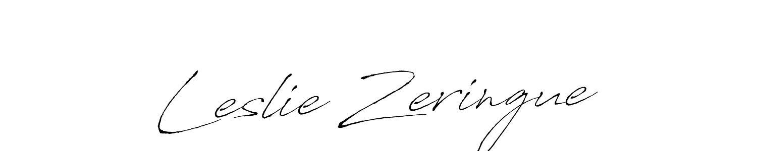 How to make Leslie Zeringue signature? Antro_Vectra is a professional autograph style. Create handwritten signature for Leslie Zeringue name. Leslie Zeringue signature style 6 images and pictures png