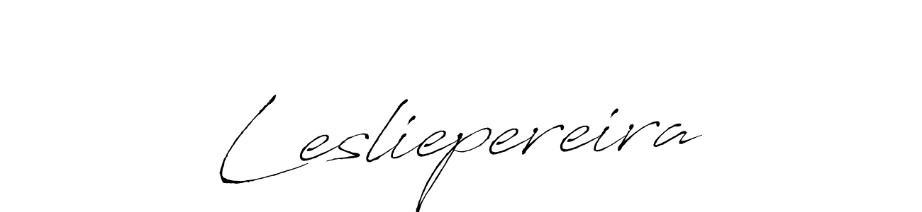 Make a beautiful signature design for name Lesliepereira. With this signature (Antro_Vectra) style, you can create a handwritten signature for free. Lesliepereira signature style 6 images and pictures png